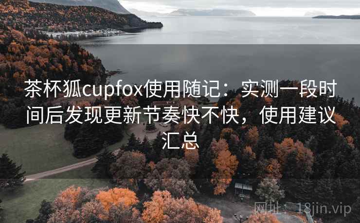 茶杯狐cupfox使用随记:实测一段时间后发现更新节奏快不快,使用建议汇总 茶杯狐cupfox使用随记:实测一段时间后发现更新节奏快不快,使用建议汇总